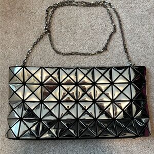 Issey miyake baobao purse silver color